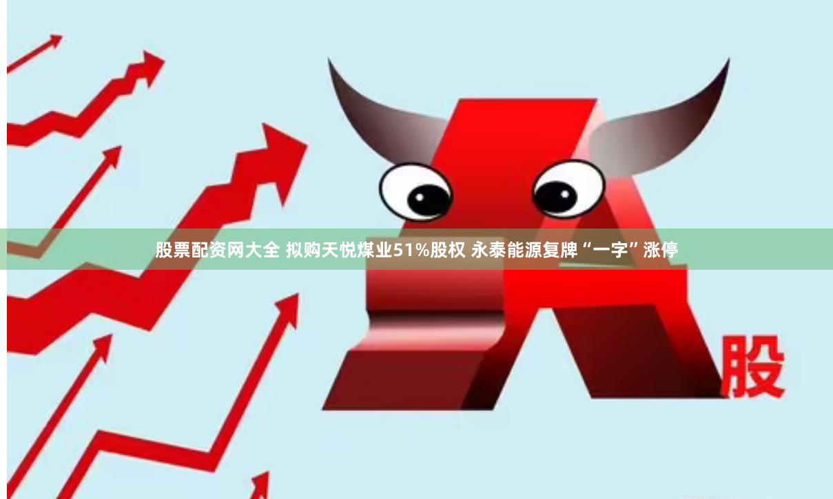 股票配资网大全 拟购天悦煤业51%股权 永泰能源复牌“一字”涨停
